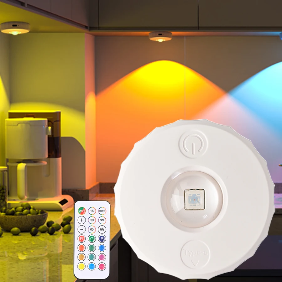 Dimmable RGB Led Night Light Rechargeable Support Remote Control Under Cabinet Light Spotlight for Display Closet Wireless
Dimmable RGB Led Night Light Rechargeable Support Remote Control Under Cabinet Light Spotlight for Display Closet Wireless