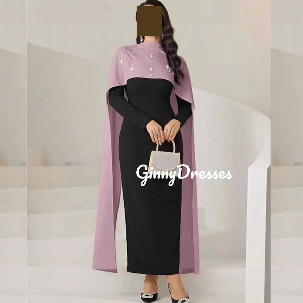 Customized Evening Dresses Long Sleeves Column Wedding Party Dress Scoop Neckline Floor-Length Zipper Up Vestidos De Festa Beadi
Customized Evening Dresses Long Sleeves Column Wedding Party Dress Scoop Neckline Floor-Length Zipper Up Vestidos De Festa Beadi