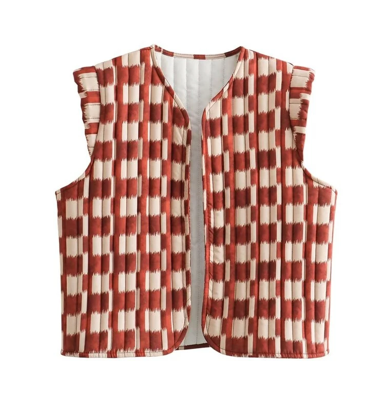 Faionable Print Open Cardigan Casual Cotton Vest ort Sle All-Match Design for Autumn Winter Women's Wear
Faionable Print Open Cardigan Casual Cotton Vest ort Sle All-Match Design for Autumn Winter Women's Wear