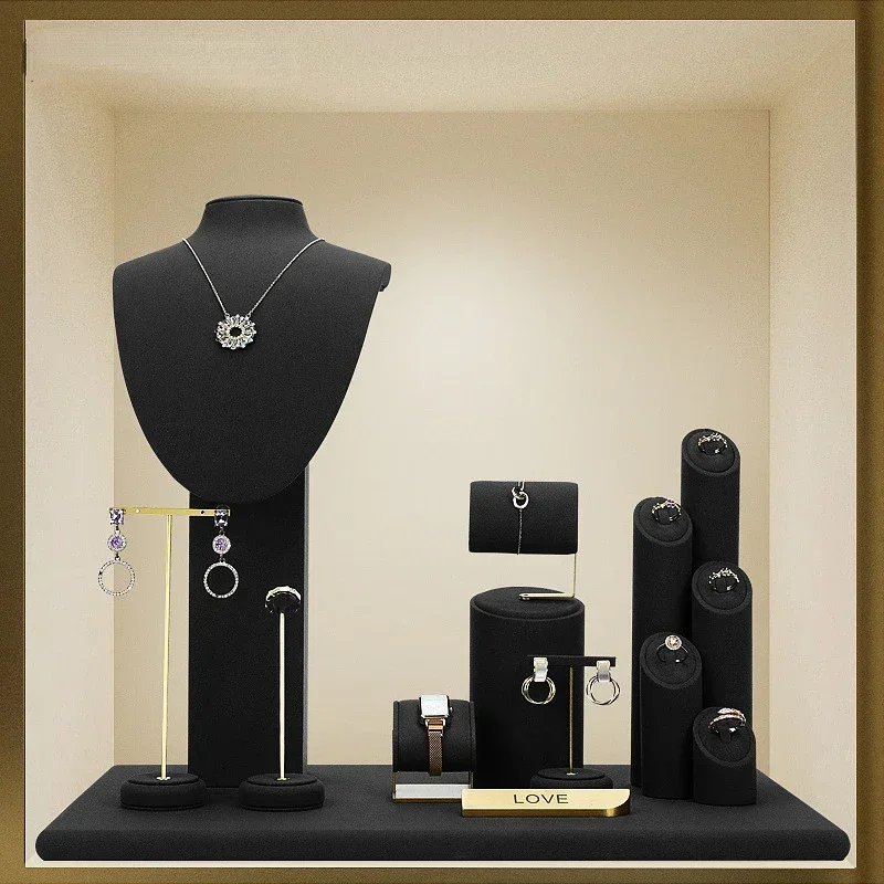 New black microfiber jewelry display rack window storage display props necklace ring earrings bracelet jewelry display stand
New black microfiber jewelry display rack window storage display props necklace ring earrings bracelet jewelry display stand