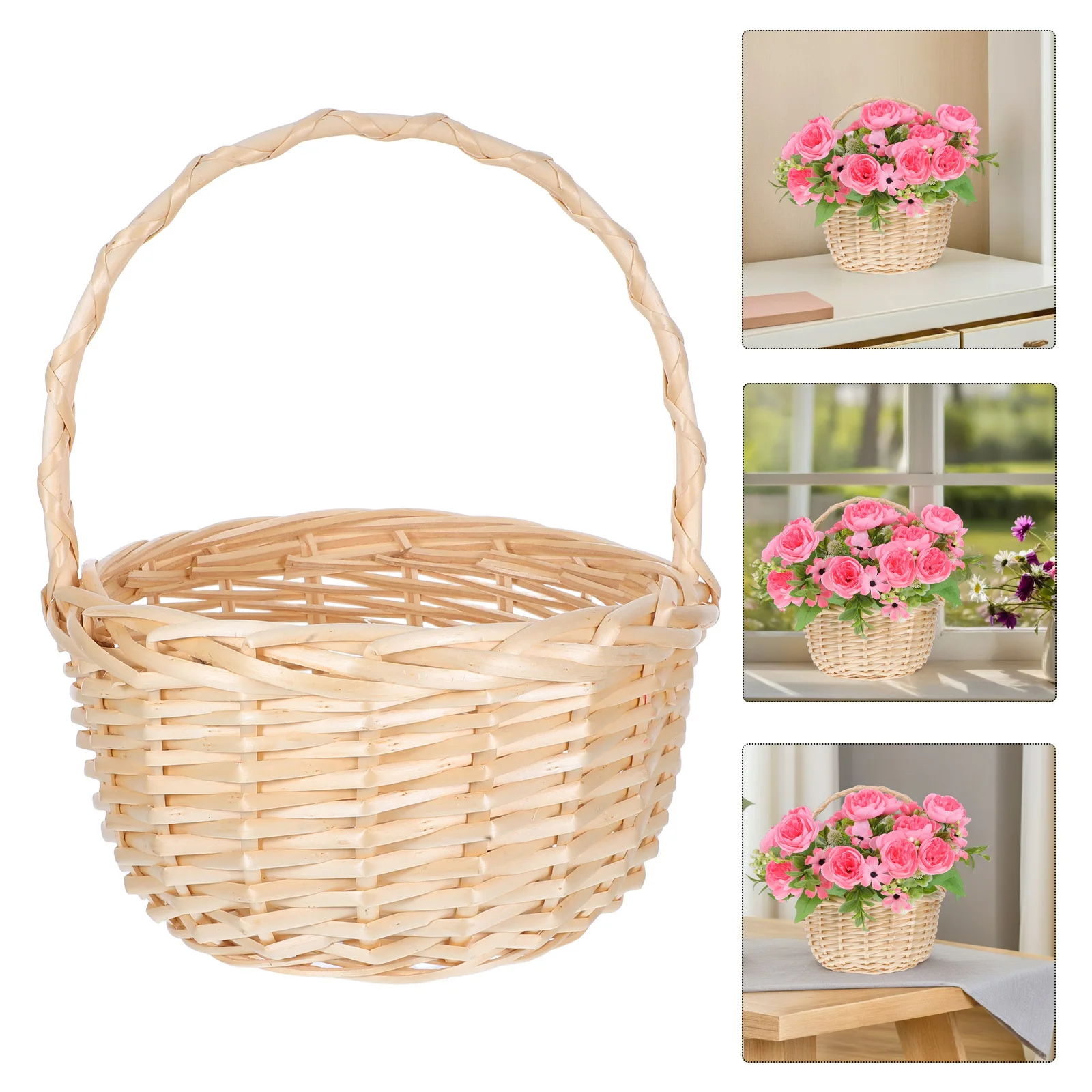 Handwoven Rattan Willow Basket Sturdy Handle Picnic Bread Fruit Container Wedding Party Favors Natural Storage Hamper
Handwoven Rattan Willow Basket Sturdy Handle Picnic Bread Fruit Container Wedding Party Favors Natural Storage Hamper