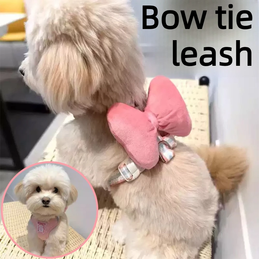 Dog Harness Vest with Bow Pet Leash Adjustable for Small Dogs like Shiba Inu Bichon Teddy
Dog Harness Vest with Bow Pet Leash Adjustable for Small Dogs like Shiba Inu Bichon Teddy