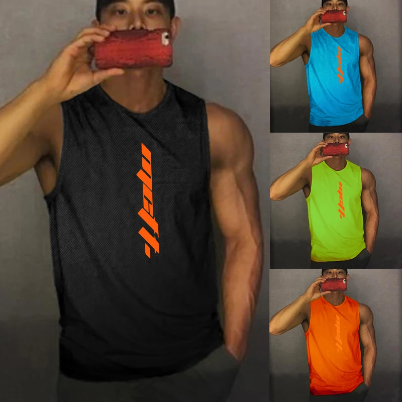 Men's Running Vests Summer Gym Shirt Mesh Tank Tops Fitness Sleeveless T-shirts for Men Workout Singlets Sports Clothing
Men's Running Vests Summer Gym Shirt Mesh Tank Tops Fitness Sleeveless T-shirts for Men Workout Singlets Sports Clothing