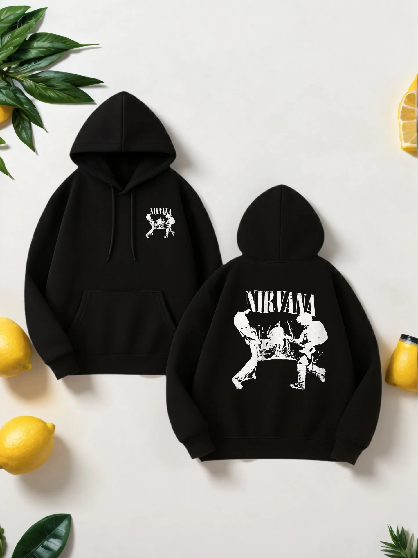 Men’s Graphic Hoodie, Nirvana - Print, Casual Streetwear, Fleece - Lined, for Everyday Wear, for Young Men
Men’s Graphic Hoodie, Nirvana - Print, Casual Streetwear, Fleece - Lined, for Everyday Wear, for Young Men