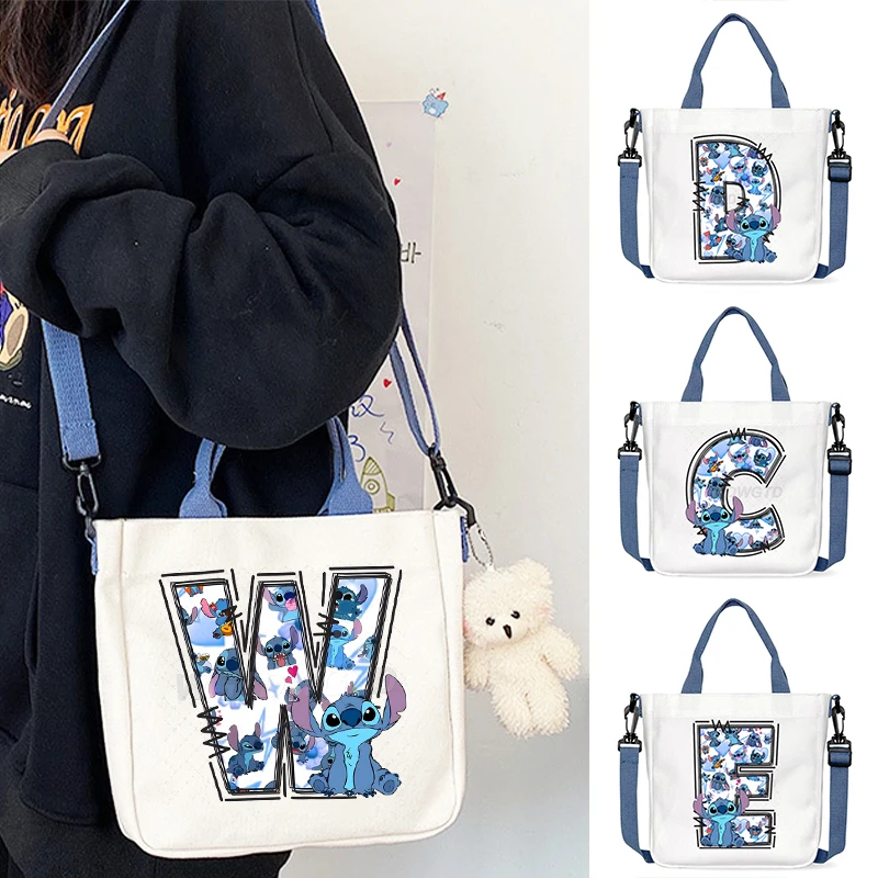 Aesthetics Stitch Disney Graphics Alphabet Women Canvas Shoulder Bag Cartoon Stitch Crossbody Bag Female Reusable Handbags
Aesthetics Stitch Disney Graphics Alphabet Women Canvas Shoulder Bag Cartoon Stitch Crossbody Bag Female Reusable Handbags