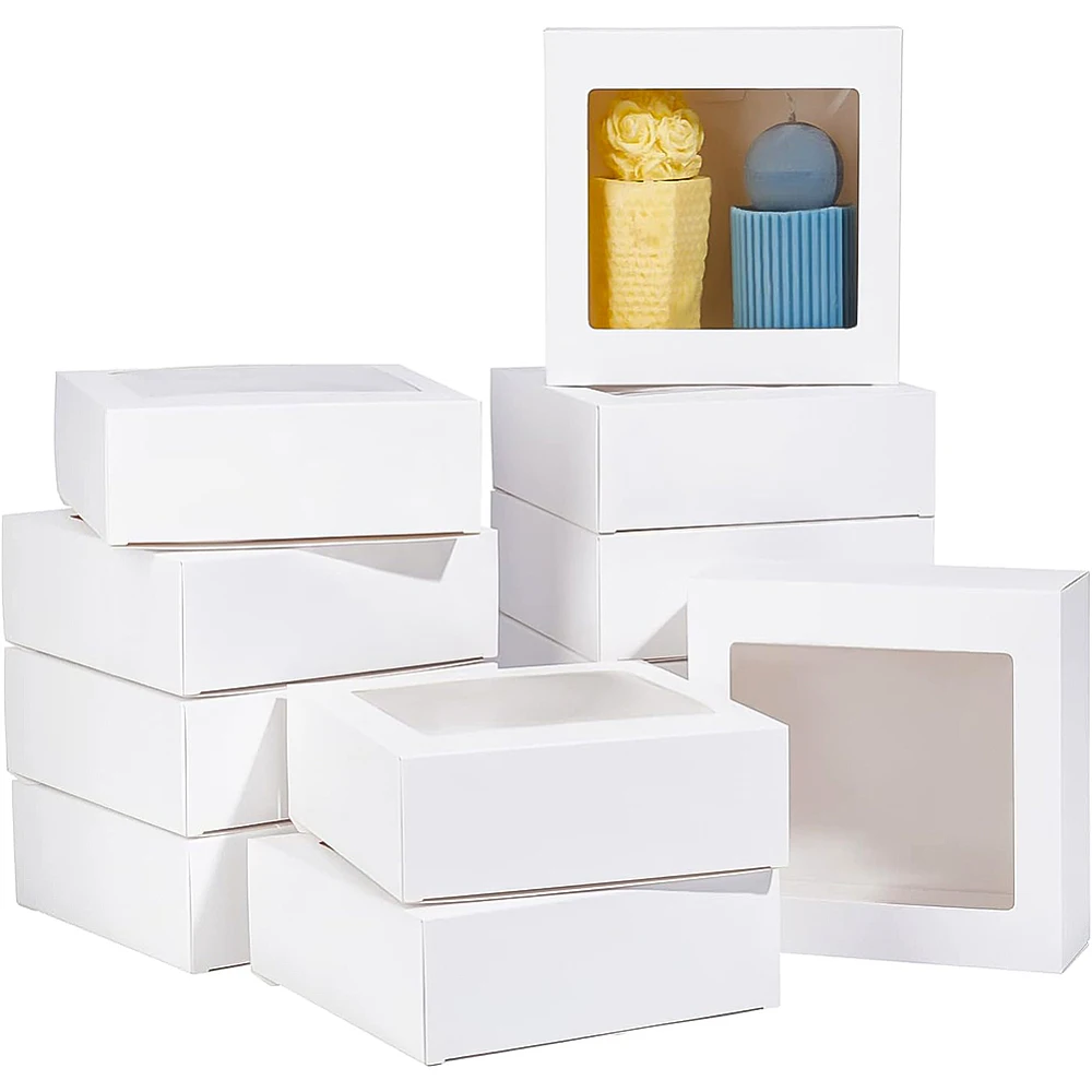 16 упаковок, 14x14x5 см, прозрачные подарочные коробки с квадратным окном из ПВХ, белая крафт-бумага, подарочные коробки для свадебного подарка, шоколадного печенья
16 упаковок, 14x14x5 см, прозрачные подарочные коробки с квадратным окном из ПВХ, белая крафт-бумага, подарочные коробки для свадебного подарка, шоколадного печенья