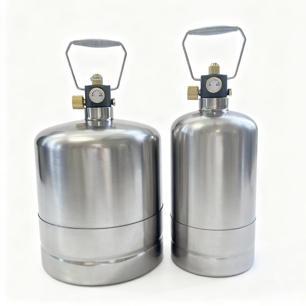 1.5-3L Outdoor Camping Gas Canister Refillable Fuel Bottle with Gas Valve Stainless Steel Portable Safe Leak-Proof Multiple Size
1.5-3L Outdoor Camping Gas Canister Refillable Fuel Bottle with Gas Valve Stainless Steel Portable Safe Leak-Proof Multiple Size