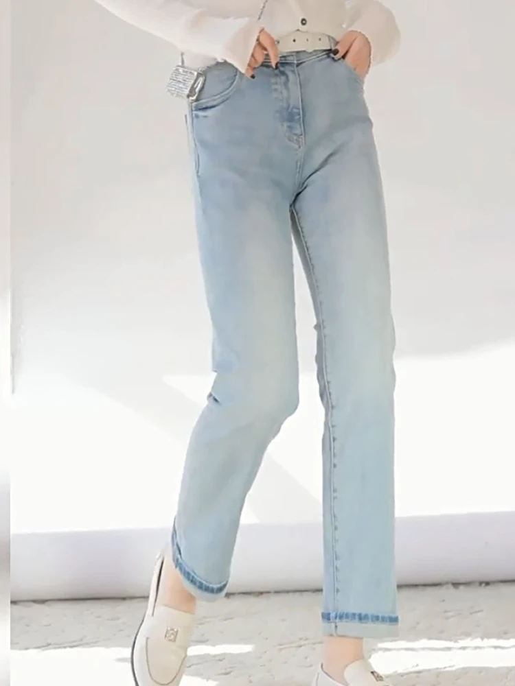 Summer Blue Elegant Causal Jeans Women Slim Designer Vintage Straight Pants Female High Waist Korean Fashion Denim Pants 2023
Summer Blue Elegant Causal Jeans Women Slim Designer Vintage Straight Pants Female High Waist Korean Fashion Denim Pants 2023