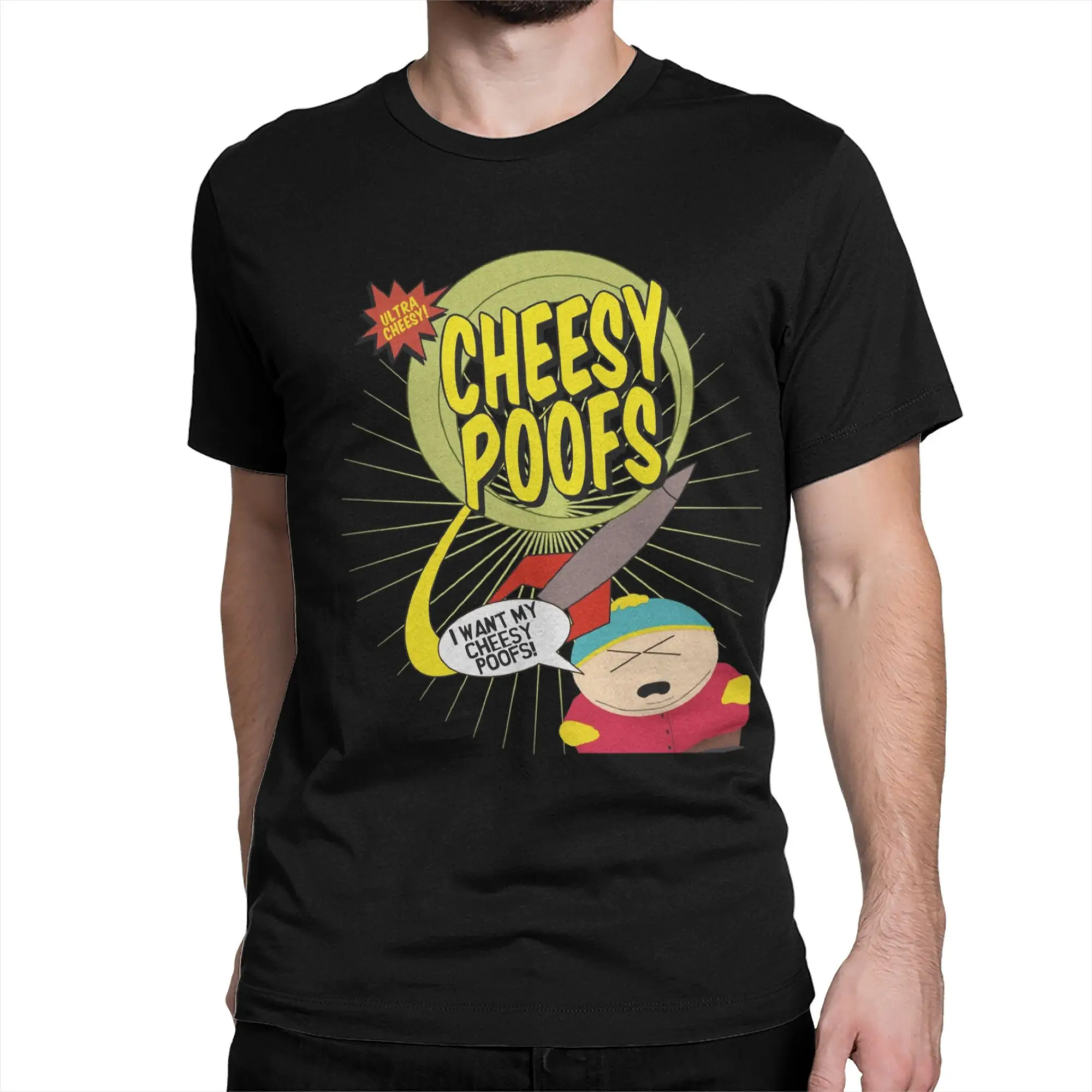 Мужская и женская модная футболка Southpark Cheesy Poofs, хлопковые футболки, одежда
Мужская и женская модная футболка Southpark Cheesy Poofs, хлопковые футболки, одежда