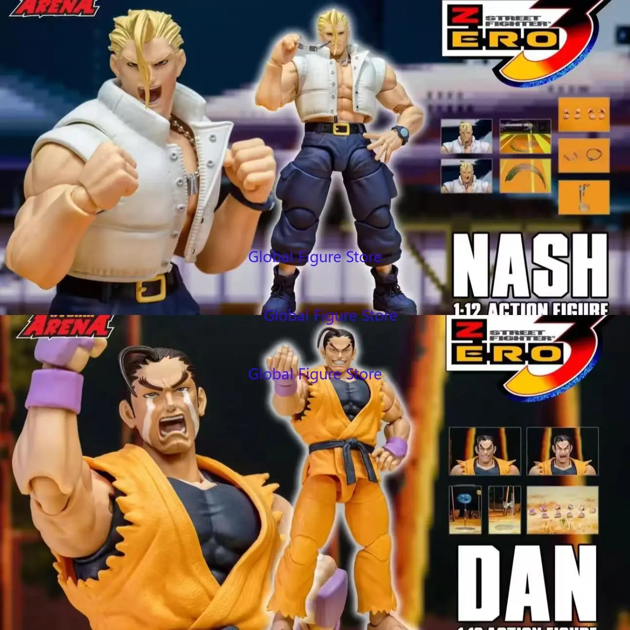 In Stock: STORM ARENA 1/12 Street Fighter ZERO3 White Nash & Dan, Event Exclusive Edition
In Stock: STORM ARENA 1/12 Street Fighter ZERO3 White Nash & Dan, Event Exclusive Edition