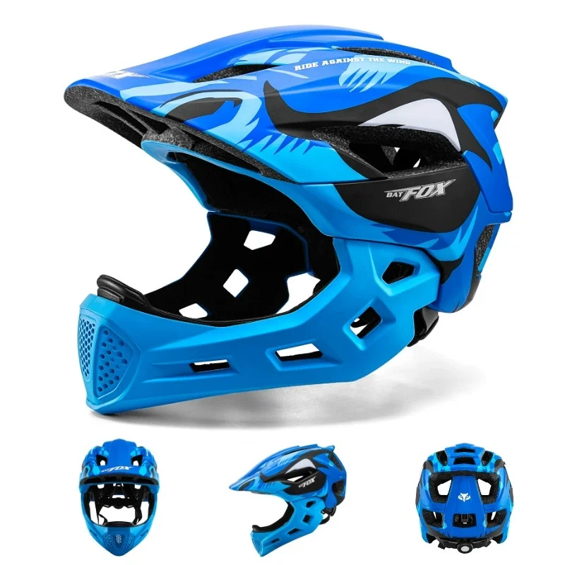 BATFOX New Children's Safety Cycling Helmet 13 Vents Detachable Full Face Helmet for Balance Bike Skateboard Bicycle Riding CPSC
BATFOX New Children's Safety Cycling Helmet 13 Vents Detachable Full Face Helmet for Balance Bike Skateboard Bicycle Riding CPSC