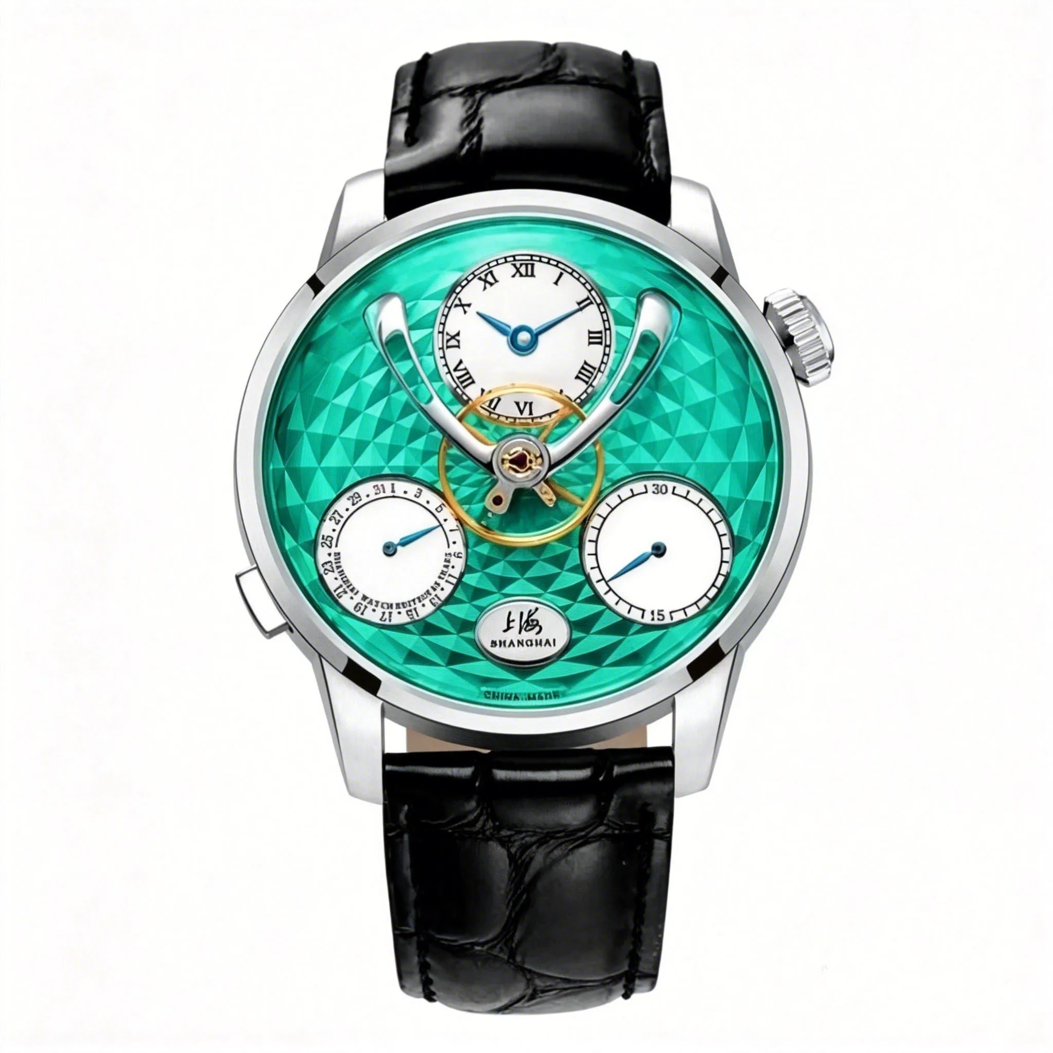 Shanghai QIONGJING 65TH ANNIVERSARY Tourbillon Watch With Central Flywheel Dial Sapphire Crystal Automatic Mechanical Watch F28
Shanghai QIONGJING 65TH ANNIVERSARY Tourbillon Watch With Central Flywheel Dial Sapphire Crystal Automatic Mechanical Watch F28