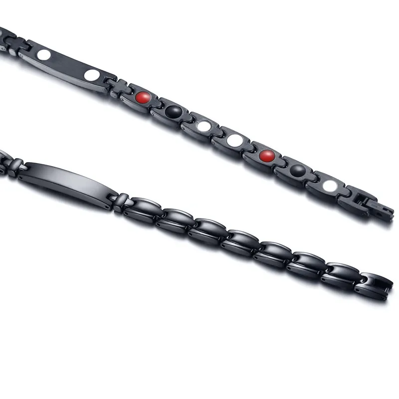 Magnetic Health Bracelets Bangles Black gold 316L Stainless Steel Therapy ID Bracelet for Women Men
Magnetic Health Bracelets Bangles Black gold 316L Stainless Steel Therapy ID Bracelet for Women Men
