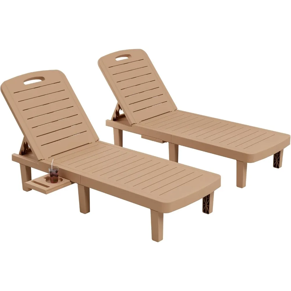 Lounge Chairs Set of 2 for Outside, Outdoor Lounge Chair with 5-Level Adjustment Backrest, Oversized Chaise with Cup Holder, Pa
Lounge Chairs Set of 2 for Outside, Outdoor Lounge Chair with 5-Level Adjustment Backrest, Oversized Chaise with Cup Holder, Pa