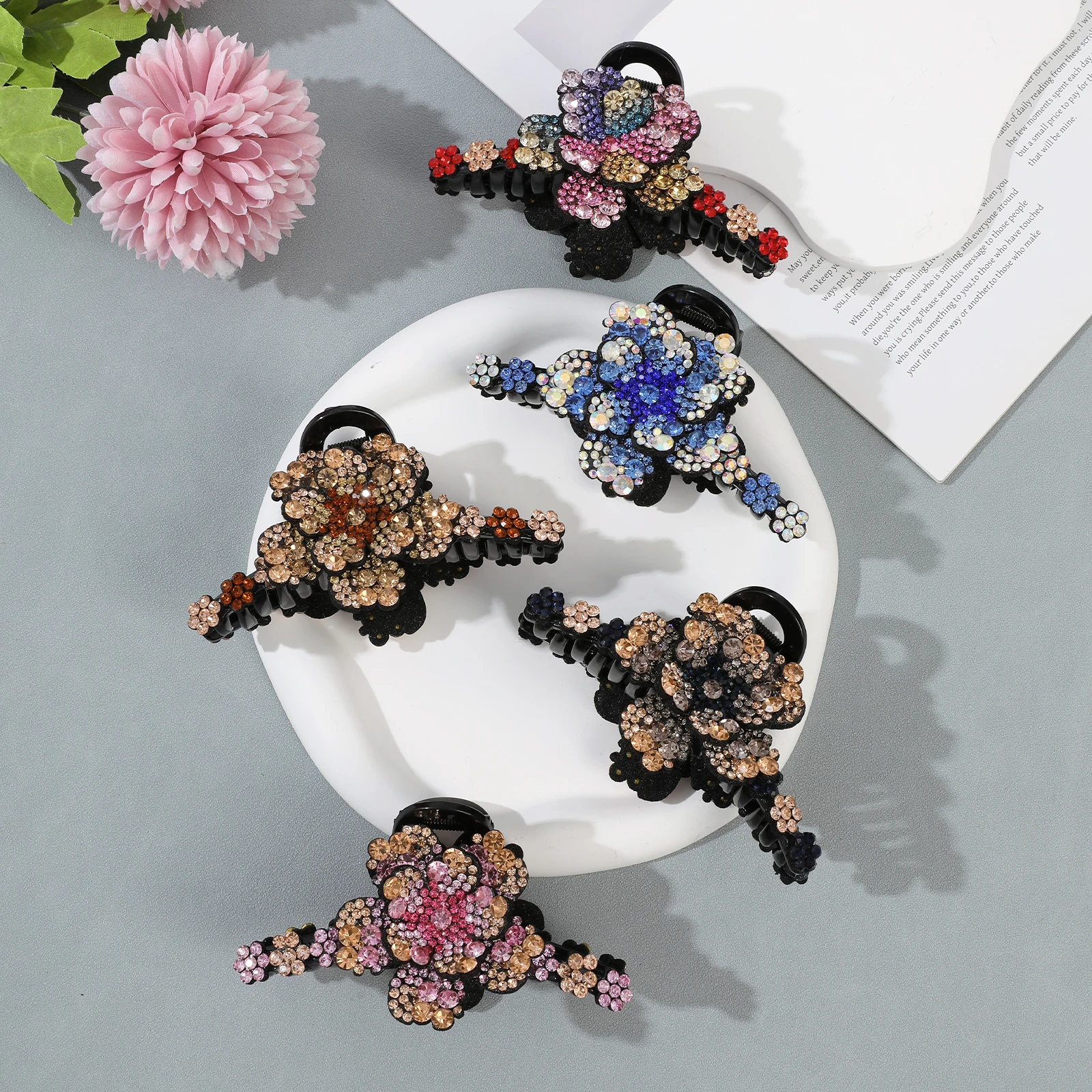 New Fashion Flower Hair Claw Clips for Women Sweet Ponytail Holder Shark Clip Girl Hair Claws Crab Clamp Vintage Barrettes
New Fashion Flower Hair Claw Clips for Women Sweet Ponytail Holder Shark Clip Girl Hair Claws Crab Clamp Vintage Barrettes