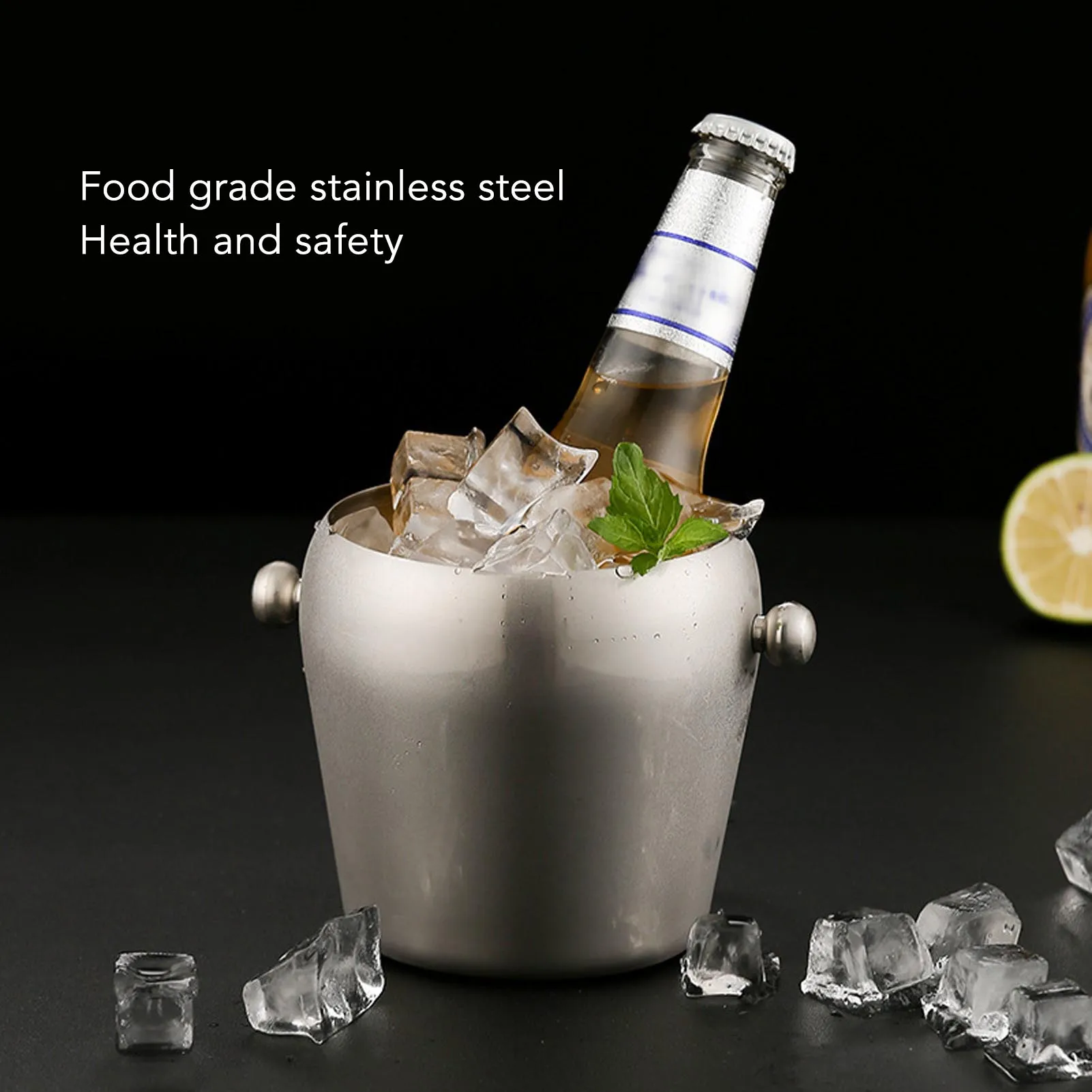Champagne Ice Bucket Keep Chilled Insulated Wine Cooler Bucket Dishwasher Robust Rustproof Large Capacity for Bars
Champagne Ice Bucket Keep Chilled Insulated Wine Cooler Bucket Dishwasher Robust Rustproof Large Capacity for Bars