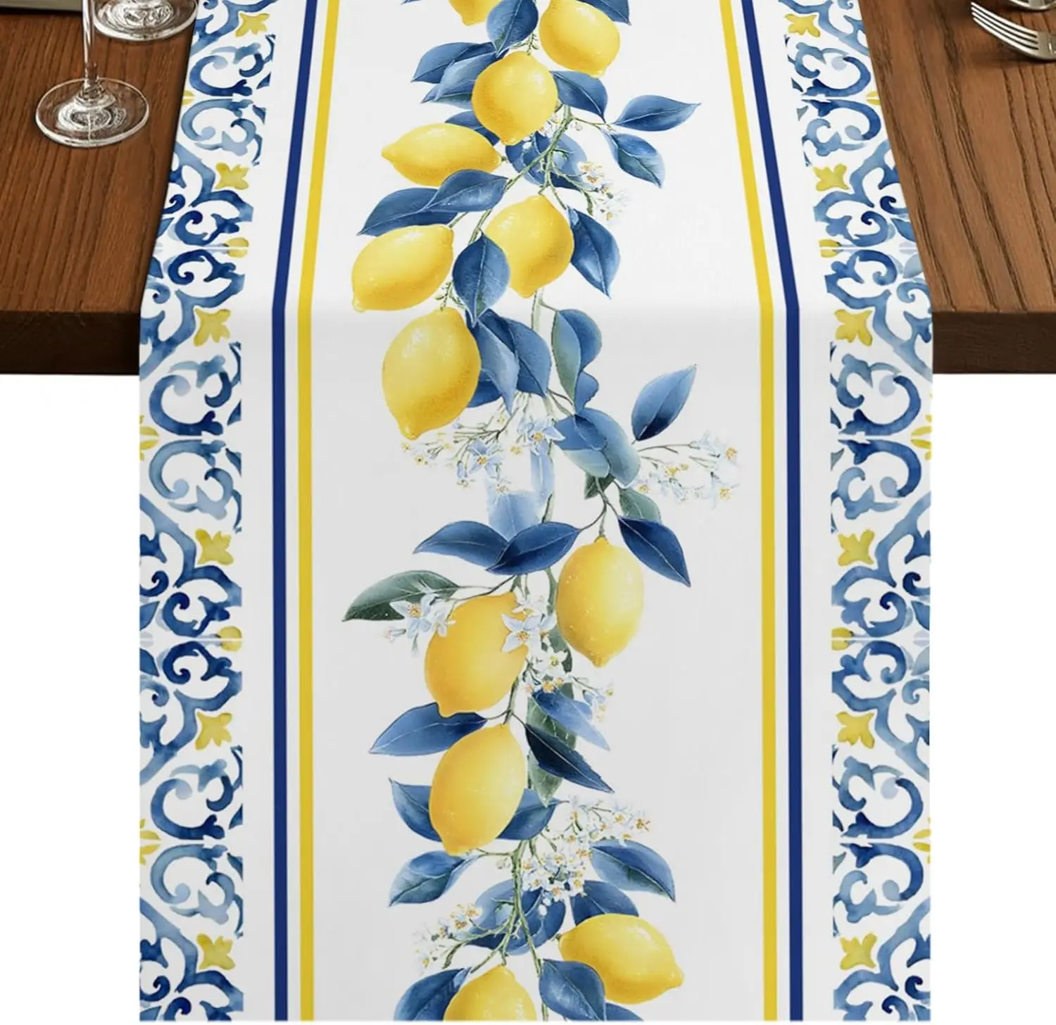 Summer Yellow Lemon Fruits Floral Linen Table Runner Party Decor Reusable Kitchen Dining Table Runner Wedding Decorations
Summer Yellow Lemon Fruits Floral Linen Table Runner Party Decor Reusable Kitchen Dining Table Runner Wedding Decorations