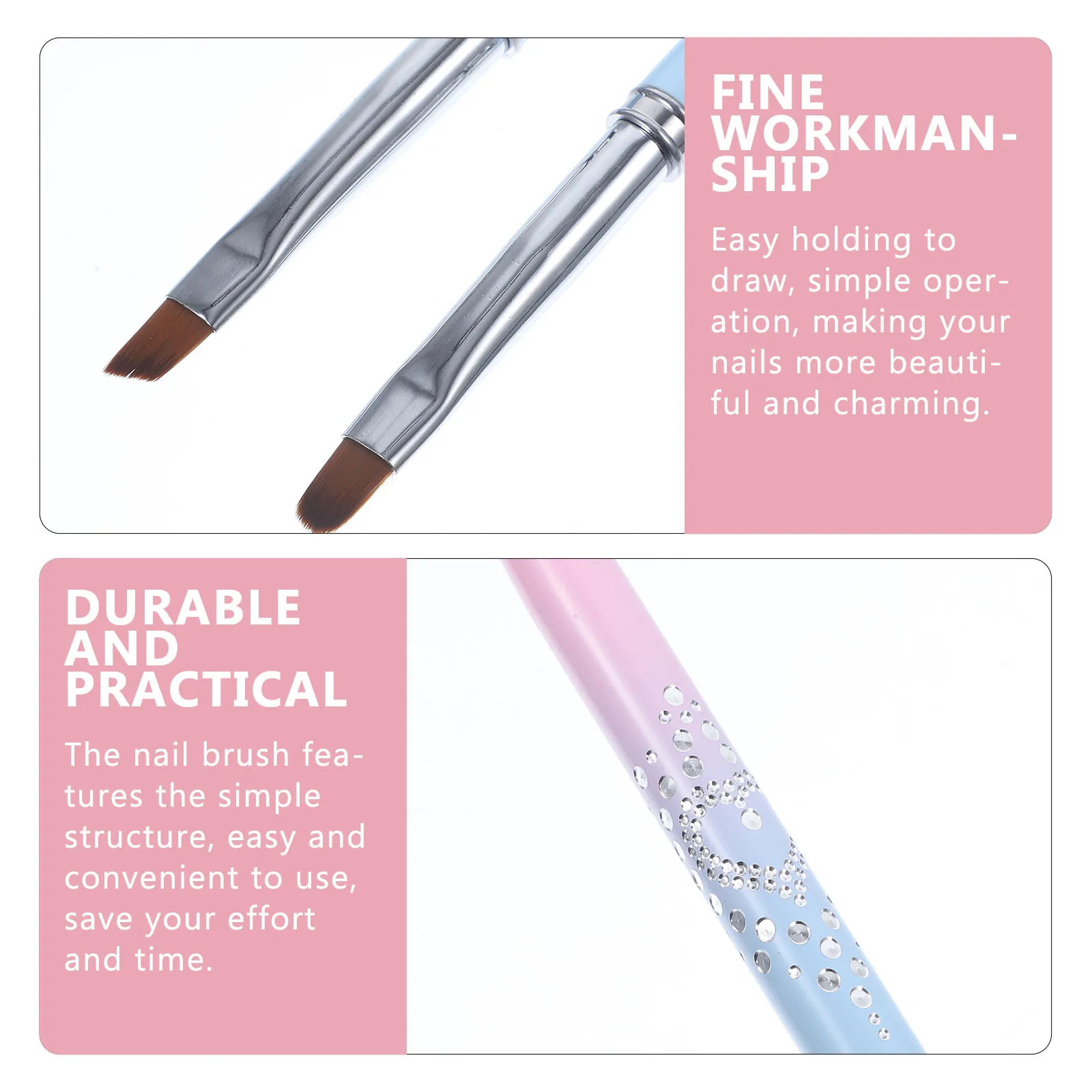2 Pcs Nail Art Brushes Set Metal Tips for Gel Polish Home Salon Use Long Lasting Fine Tip Design Nail Art Tools
2 Pcs Nail Art Brushes Set Metal Tips for Gel Polish Home Salon Use Long Lasting Fine Tip Design Nail Art Tools