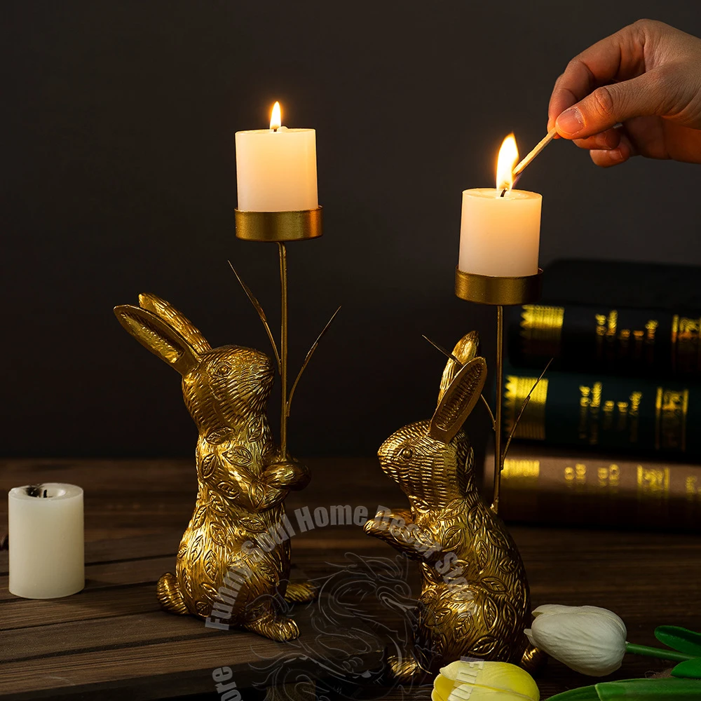 The Exquisite Easter Bunny Candlestick Ornament Home Living Roomtabletop Wedding Dining Room Candlestick Resin Handicrafts
The Exquisite Easter Bunny Candlestick Ornament Home Living Roomtabletop Wedding Dining Room Candlestick Resin Handicrafts