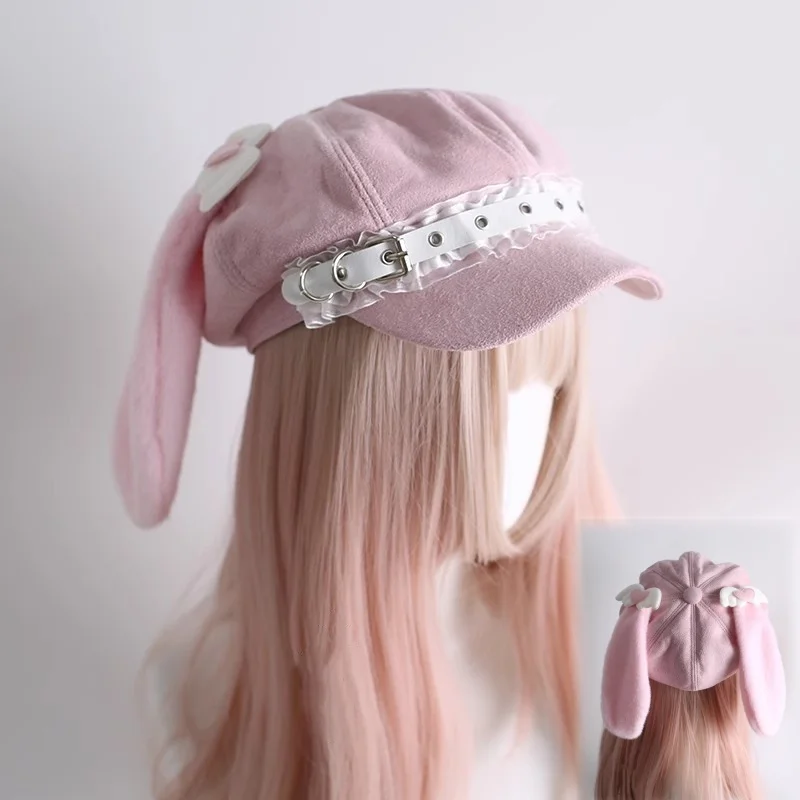 2025 Japanese Women Pink Heart Rabbit Hat Harajuku Gothic Lolita Angel Beret Lace Hat Cap Subculture Y2K Girl Cute Sun Hats
2025 Japanese Women Pink Heart Rabbit Hat Harajuku Gothic Lolita Angel Beret Lace Hat Cap Subculture Y2K Girl Cute Sun Hats