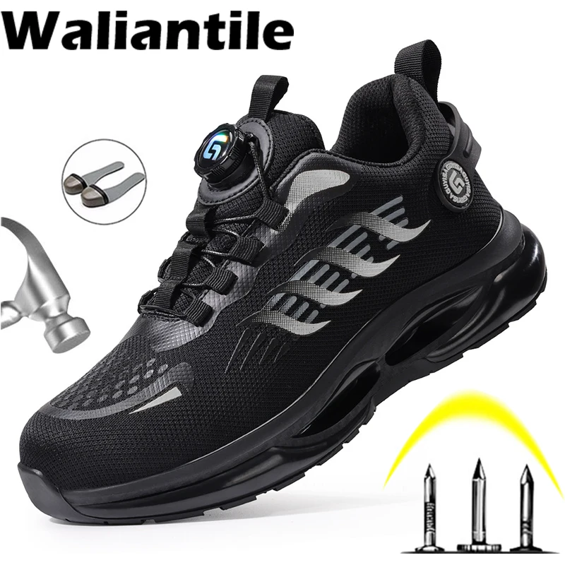 Waliantile Breathable Men Safety Shoes Sneakers Puncture Proof Steel Toe Work Boots Anti-smashing Indestructible Safety Footwear
Waliantile Breathable Men Safety Shoes Sneakers Puncture Proof Steel Toe Work Boots Anti-smashing Indestructible Safety Footwear