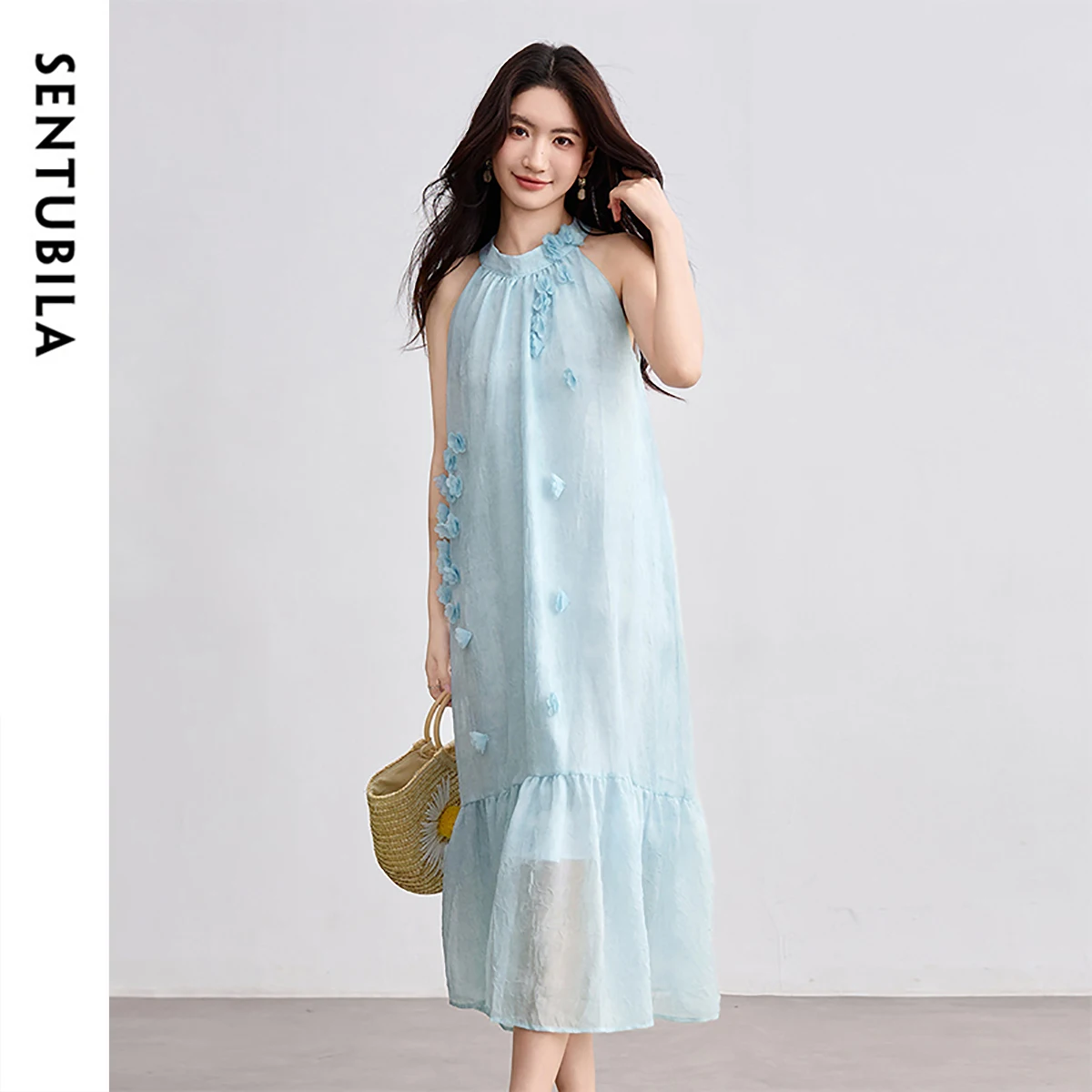 SENTUBILA Women's Summer Dresses 2025 Flowy Tulle Sleeveless Long Dress Plant Flowers Three-dimensional Decoration W52LI2210
SENTUBILA Women's Summer Dresses 2025 Flowy Tulle Sleeveless Long Dress Plant Flowers Three-dimensional Decoration W52LI2210