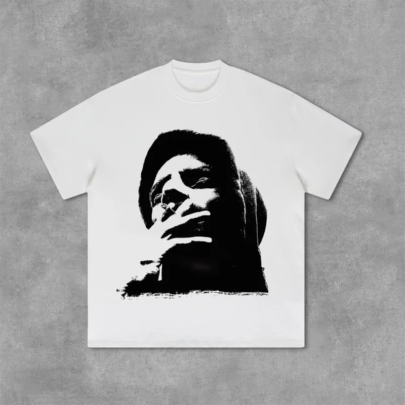 Vintage Portrait Graphic Print 100% Cotton T-Shirt Men Y2K Summer Short Sleeves Casual Oversize Tshirt Streetwear Women Tops New
Vintage Portrait Graphic Print 100% Cotton T-Shirt Men Y2K Summer Short Sleeves Casual Oversize Tshirt Streetwear Women Tops New