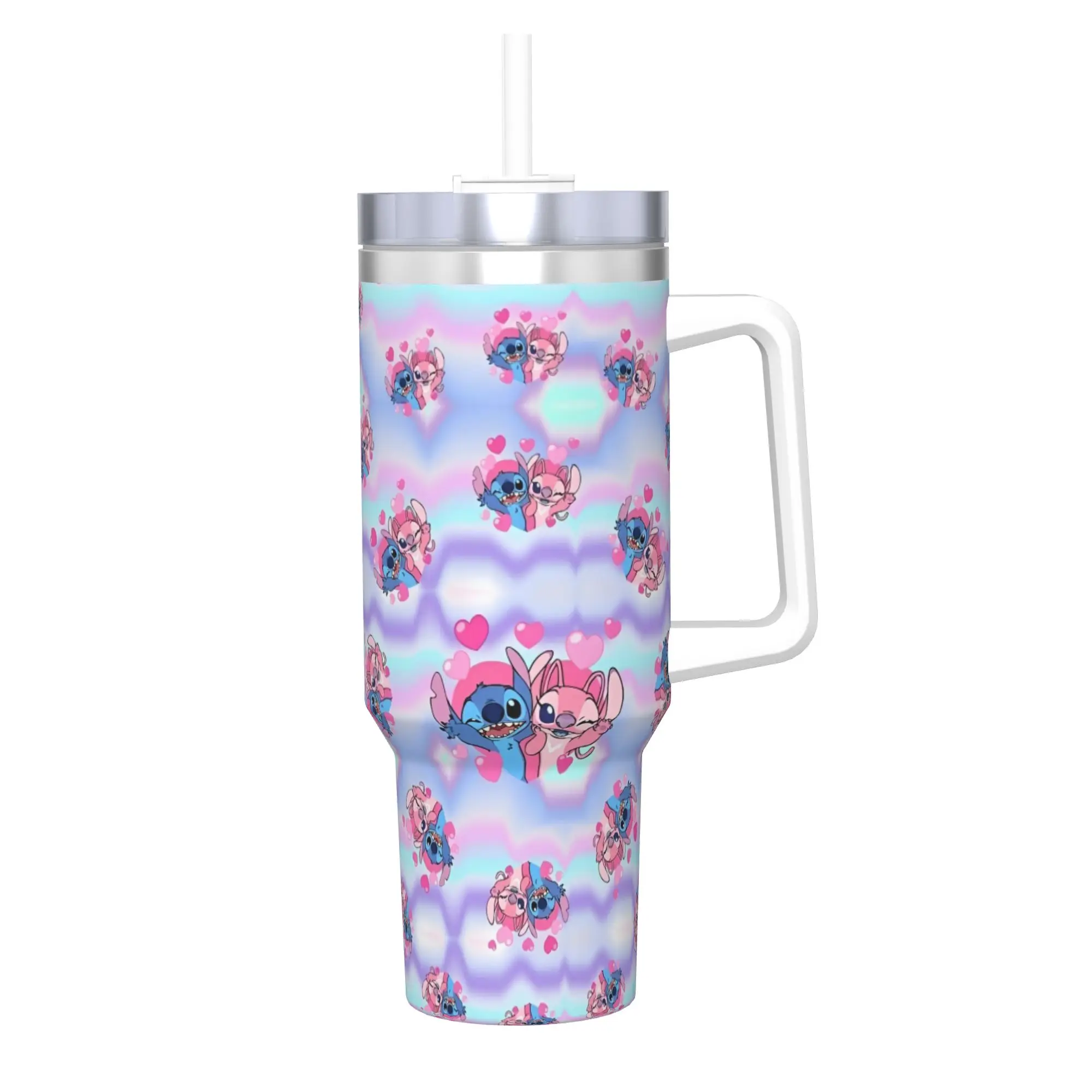 Stitchs and Angel Insulated Tumbler with Straws Lid Cartoon Stainless Steel Thermal Mug Double Wall Car Bottle Cup, 40oz
Stitchs and Angel Insulated Tumbler with Straws Lid Cartoon Stainless Steel Thermal Mug Double Wall Car Bottle Cup, 40oz
