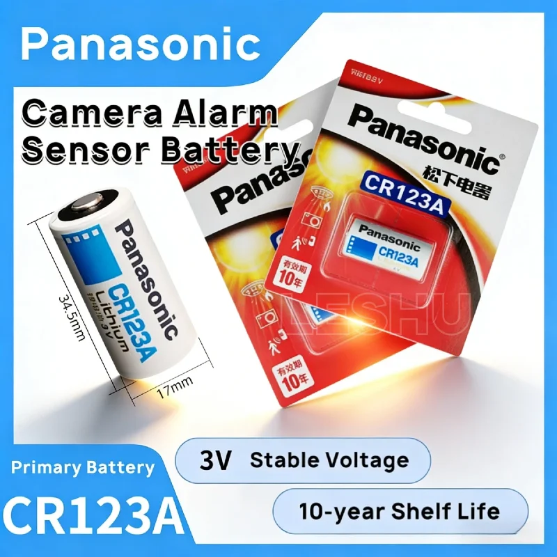 High Quality Panasonic CR123A Lithium Battery 3V, for Security Camera Arlo, Replace DL123A CR17345 123A EL123A
High Quality Panasonic CR123A Lithium Battery 3V, for Security Camera Arlo, Replace DL123A CR17345 123A EL123A