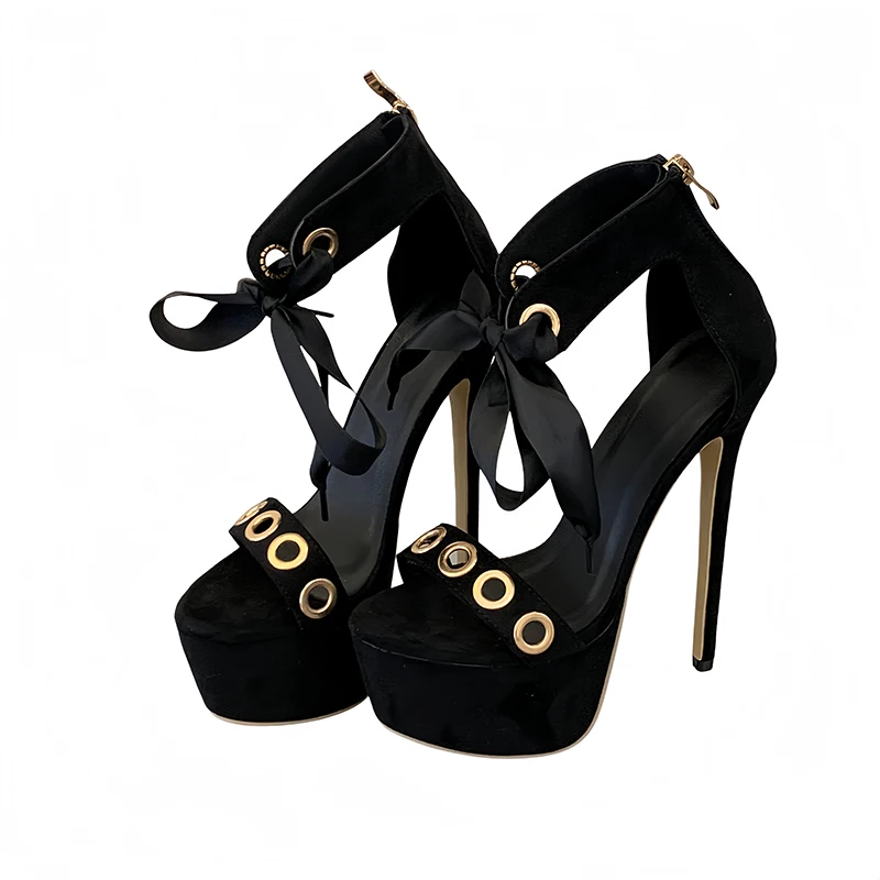 17cm Extreme High Heels Platform Sandals Metal Decoration Woman Sandals Sexy Stiletto Heels Summer Banquet Party Shoes Black
17cm Extreme High Heels Platform Sandals Metal Decoration Woman Sandals Sexy Stiletto Heels Summer Banquet Party Shoes Black