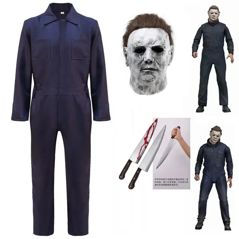 Michael Cos Myers Cosplay Costume Coat Pants Mask Outfits Fantasia Men Boys Halloween Carnival Party Disguise Clothes
Michael Cos Myers Cosplay Costume Coat Pants Mask Outfits Fantasia Men Boys Halloween Carnival Party Disguise Clothes