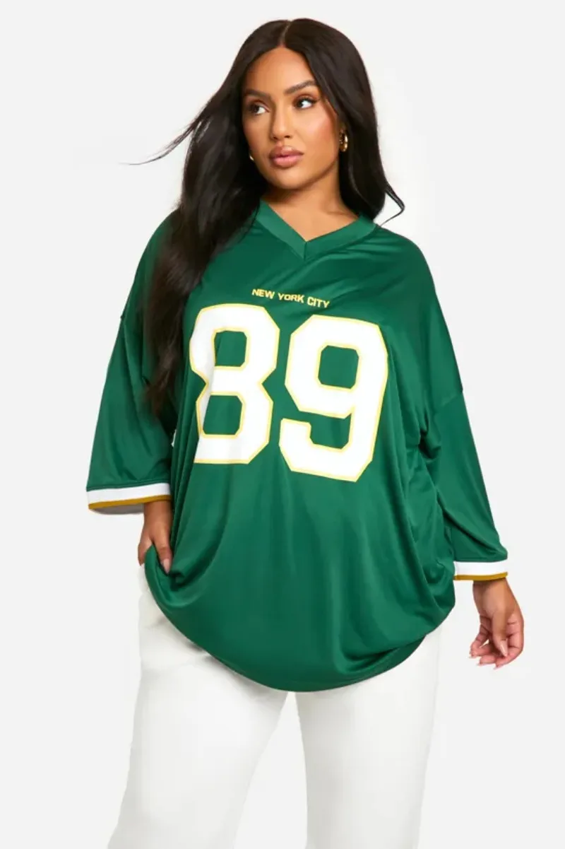 Add 89 New York City Slogan Oversized Soccer Top Women Y2K T-shirt Summer Fashion Preferred Quick Drying and Breathable
Add 89 New York City Slogan Oversized Soccer Top Women Y2K T-shirt Summer Fashion Preferred Quick Drying and Breathable