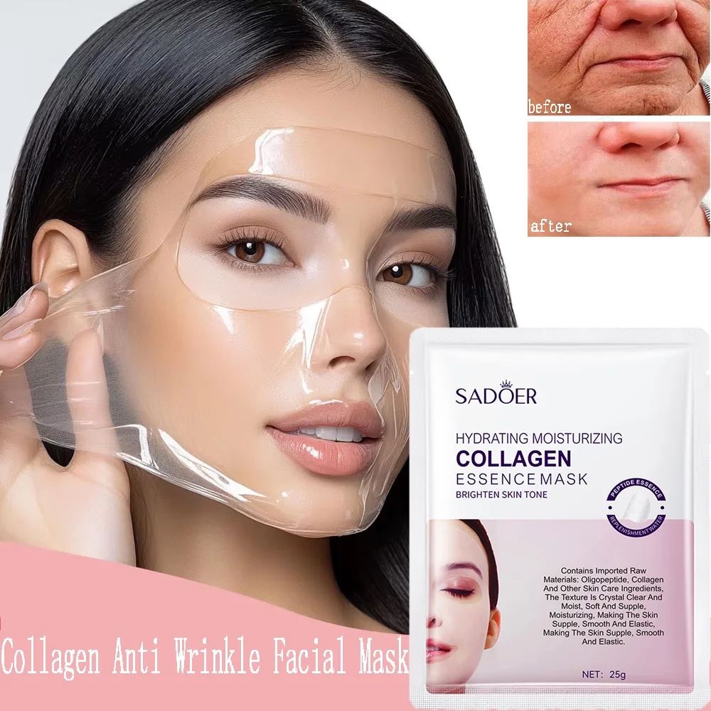 Collagen Anti Wrinkle Facial Mask Anti Aging Fade Fine Lines Firm Skin Moisturizing Brightening Smooth SkinCare Korean Cosmetics
Collagen Anti Wrinkle Facial Mask Anti Aging Fade Fine Lines Firm Skin Moisturizing Brightening Smooth SkinCare Korean Cosmetics