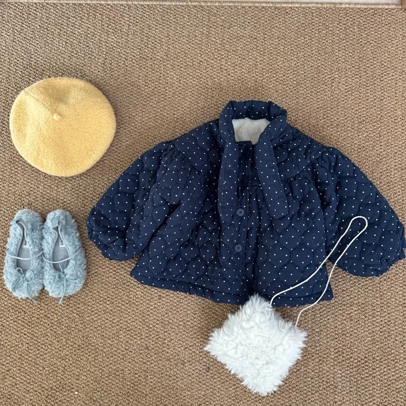 2025 Winter New Children Cotton Padded Jacket Solid Simple Girls Dot Bow Fleece Warm Coat Plus Velvet Thick Kids Quilted Jacket
2025 Winter New Children Cotton Padded Jacket Solid Simple Girls Dot Bow Fleece Warm Coat Plus Velvet Thick Kids Quilted Jacket