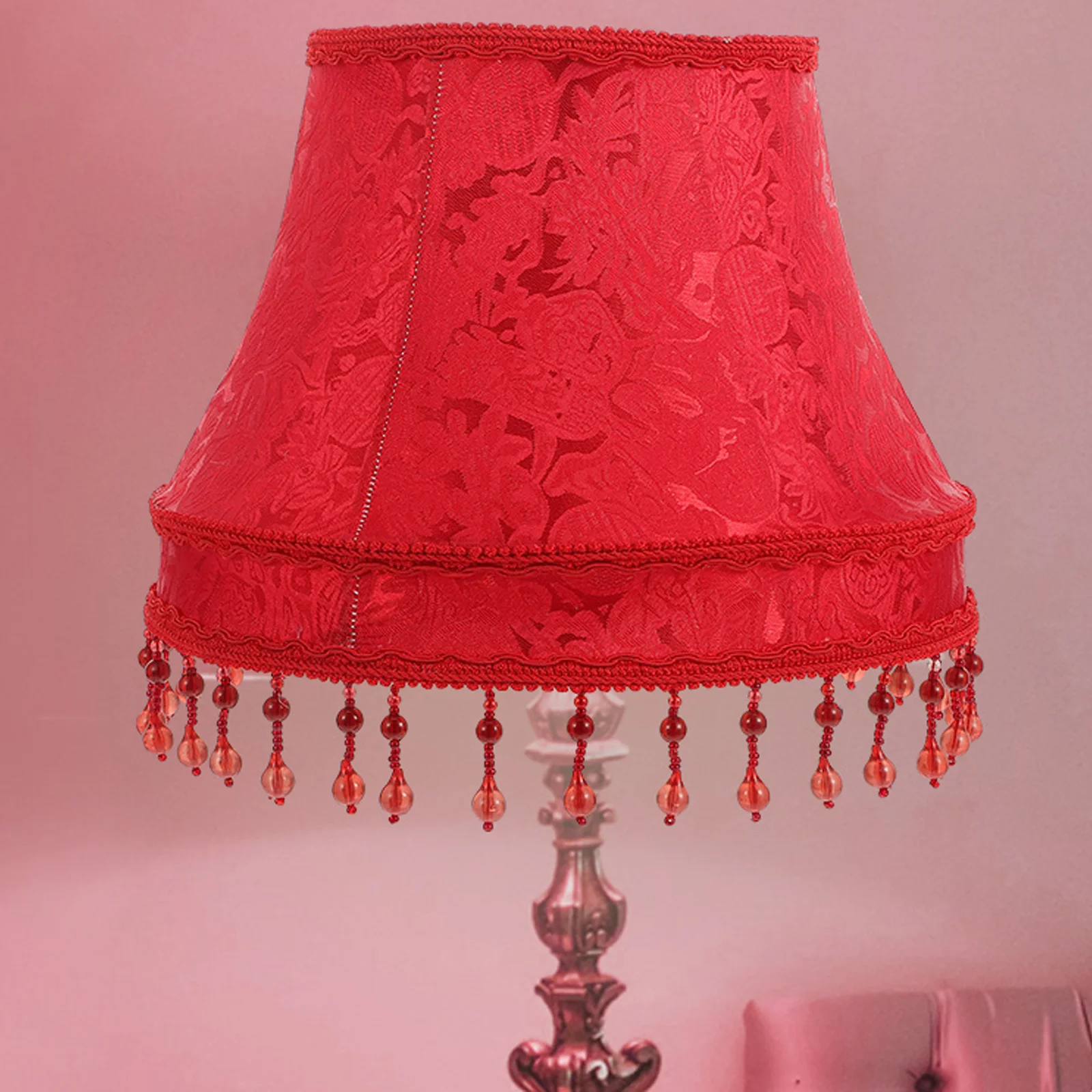 Retro Cloth Lampshade European Style Decorative Light Cover Beads Elegant Table Lamp Accessory Durable Dust-Proof Decor Home Use
Retro Cloth Lampshade European Style Decorative Light Cover Beads Elegant Table Lamp Accessory Durable Dust-Proof Decor Home Use