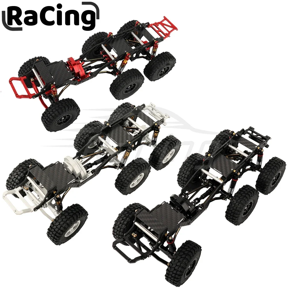 Upgraded 6×6 Carbon Fiber Chassis Car Frame with Metal Axles Wheel Rims Low Center Gravity Chassis Refit Kit for RC Axial SCX24
Upgraded 6×6 Carbon Fiber Chassis Car Frame with Metal Axles Wheel Rims Low Center Gravity Chassis Refit Kit for RC Axial SCX24