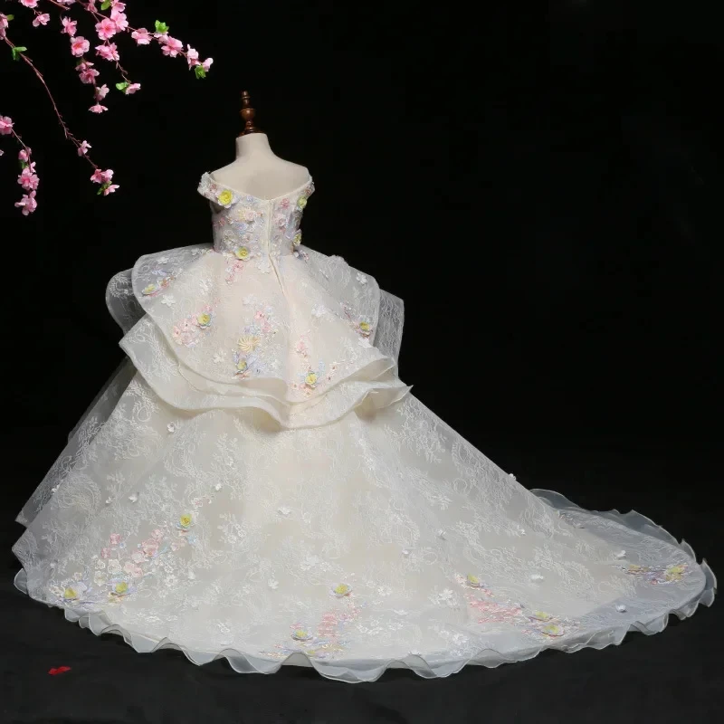 Customized Flower Girl Dress for Wedding Appliques V Neck Sleeveless Floor Length Elegant Kids Birthday First Communion Gown
Customized Flower Girl Dress for Wedding Appliques V Neck Sleeveless Floor Length Elegant Kids Birthday First Communion Gown