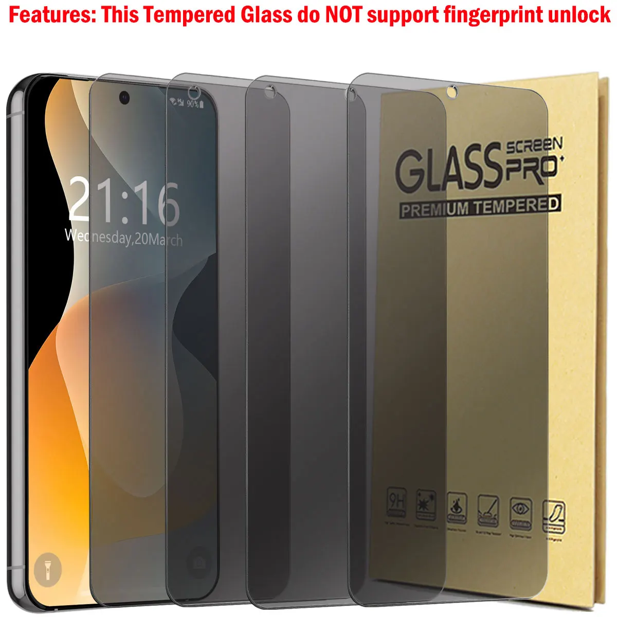For Samsung Galaxy S23/S23 Plus/S23+/S23 Ultra/S23 FE 5G Case Friendly Anti Spy Privacy Tempered Glass Screen Protectors 4-Pack
For Samsung Galaxy S23/S23 Plus/S23+/S23 Ultra/S23 FE 5G Case Friendly Anti Spy Privacy Tempered Glass Screen Protectors 4-Pack