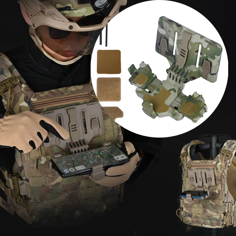 Tactical Tri-Claw Phone Holder Multi-Purpose Folded Navigation Board Adjust Molle Chest Mount Phones Holder for CS Hunting Vest
Tactical Tri-Claw Phone Holder Multi-Purpose Folded Navigation Board Adjust Molle Chest Mount Phones Holder for CS Hunting Vest