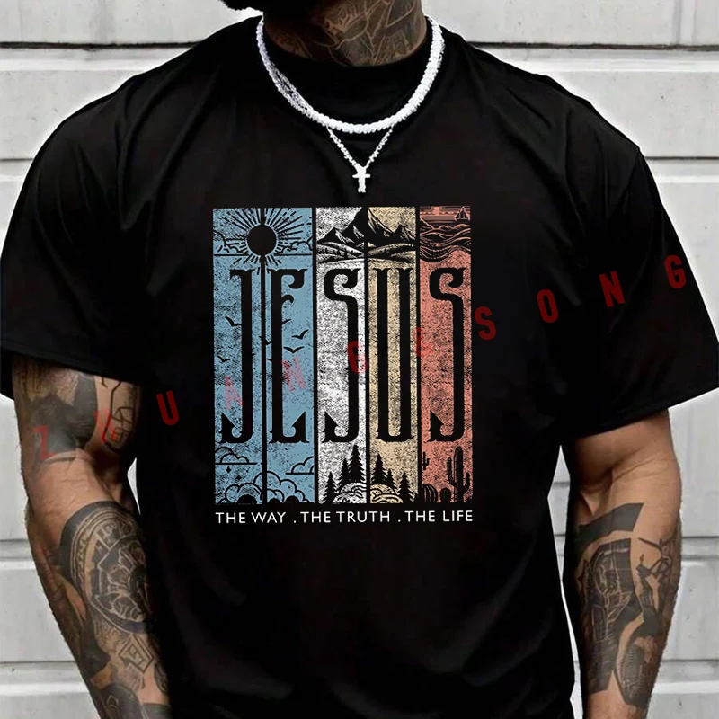 Jesus The Way The Life Men's T Shirt Casual Dress High Quality Mens Round Neck Short Sleeved T-shirt S-3xL
Jesus The Way The Life Men's T Shirt Casual Dress High Quality Mens Round Neck Short Sleeved T-shirt S-3xL