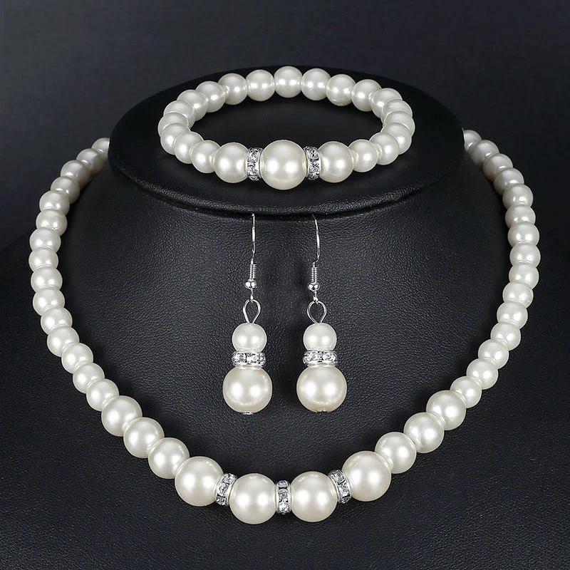 4Pcs Elegant Pearl Jewelry Set Women Earrings Necklace Bracelet Sets For Women Bridal Wedding Jewelry Gift Accessories
4Pcs Elegant Pearl Jewelry Set Women Earrings Necklace Bracelet Sets For Women Bridal Wedding Jewelry Gift Accessories