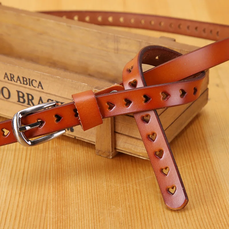 High quality women's genuine leather belt punching hollow cowhide pin buckle belt fashionable and versatile thin belt for women
High quality women's genuine leather belt punching hollow cowhide pin buckle belt fashionable and versatile thin belt for women