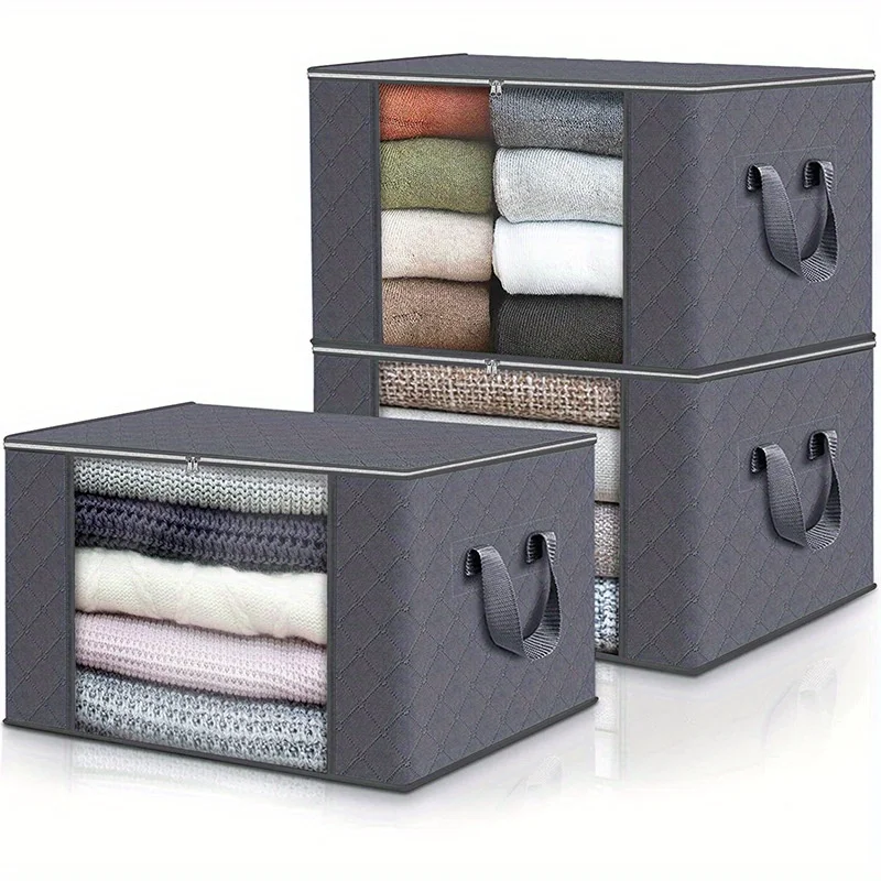 3 Pieces/6 Large Capacity Foldable Fabric Storage Box - Foldable Blanket Storage Container
3 Pieces/6 Large Capacity Foldable Fabric Storage Box - Foldable Blanket Storage Container