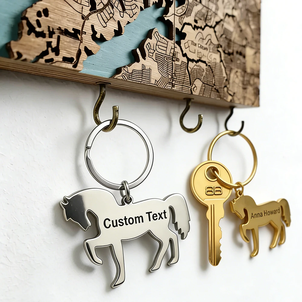 Personalized Horse Keychain Stainless Steel Custom Name Keyring Silver Gold Animal Keychain for Couple Friends Valentines Day
Personalized Horse Keychain Stainless Steel Custom Name Keyring Silver Gold Animal Keychain for Couple Friends Valentines Day