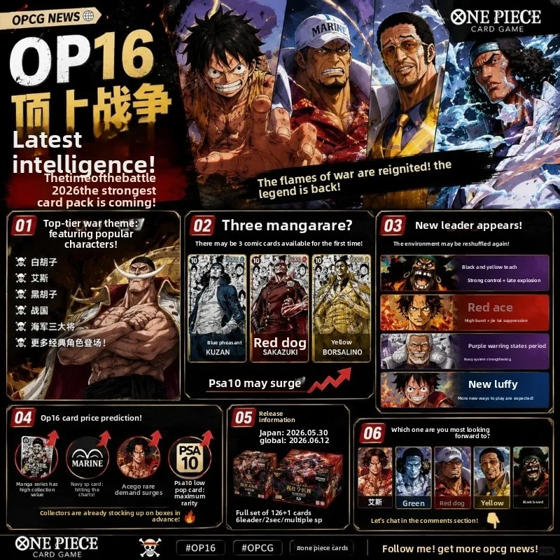 One Piece TCG OP16 Booster Box simplified Chinese Version - 24 Packs The Time Battle Paramount War Trading Card Game Sealed Box
One Piece TCG OP16 Booster Box simplified Chinese Version - 24 Packs The Time Battle Paramount War Trading Card Game Sealed Box