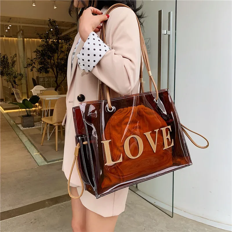 Tote Bag, Large Capacity Transparent Jelly Shoulder Messenger Bag, Trendy Big Bag, Korean Version Handbags for Women
Tote Bag, Large Capacity Transparent Jelly Shoulder Messenger Bag, Trendy Big Bag, Korean Version Handbags for Women