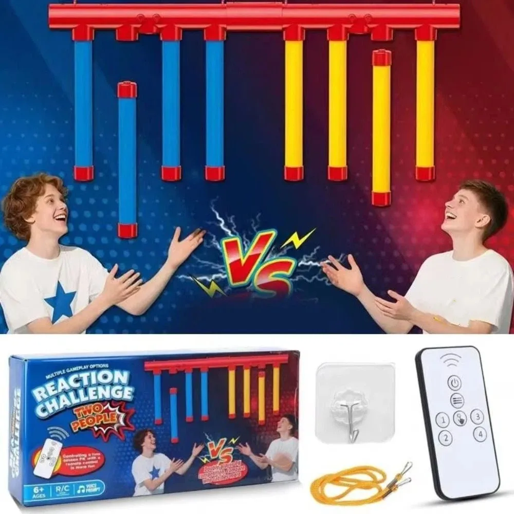 Quick Reaction Challenge Falling Sticks Game Exercise Prop Parent-Child Eye And Hand Grabbing Stick 2-Player Adjustable
Quick Reaction Challenge Falling Sticks Game Exercise Prop Parent-Child Eye And Hand Grabbing Stick 2-Player Adjustable