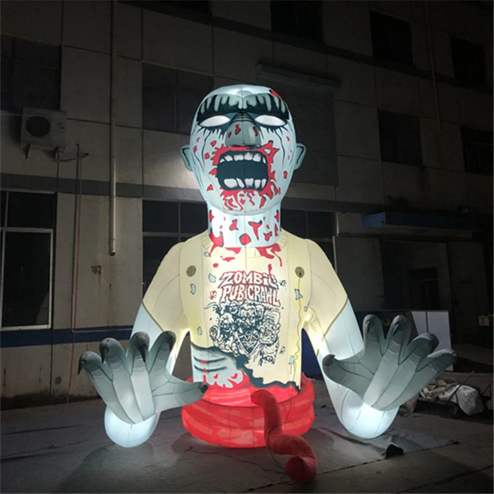 8mH bloody Inflatable Devil Ghost Zombie outdoor characters giant inflatable halloween zombie for advertising with LED light
8mH bloody Inflatable Devil Ghost Zombie outdoor characters giant inflatable halloween zombie for advertising with LED light