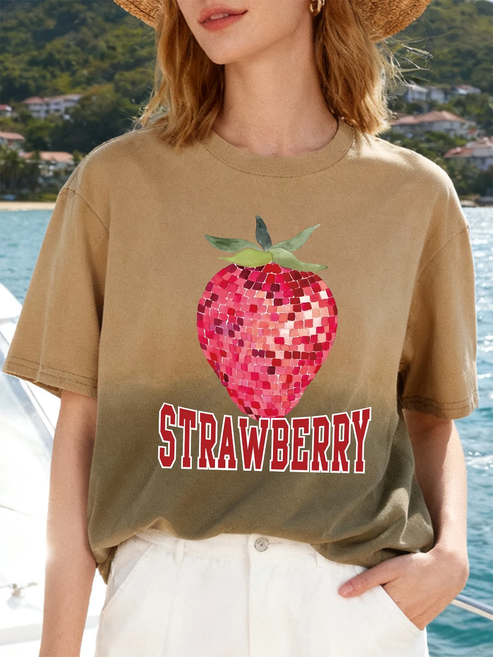 Strawberries Printing Womens Gradient Tie Dye T-Shirts Summer O-Neck Tops Oversized Short Sleeve Trend T Shirts Soft Clothes
Strawberries Printing Womens Gradient Tie Dye T-Shirts Summer O-Neck Tops Oversized Short Sleeve Trend T Shirts Soft Clothes