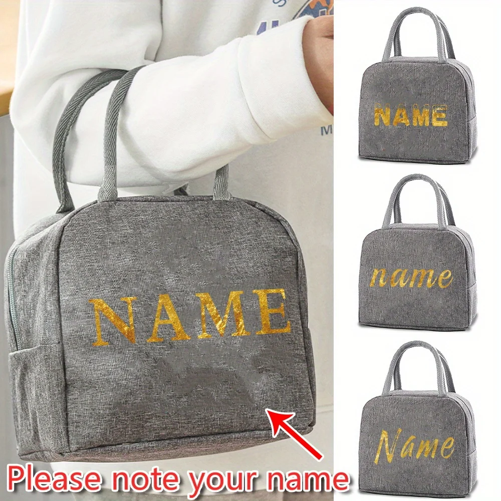 Customized Insulated Grey Lunch Bag Bento Bag Aluminum Foil Personalized Name Pattern Insulated Lunch Box Picnic Food Bag
Customized Insulated Grey Lunch Bag Bento Bag Aluminum Foil Personalized Name Pattern Insulated Lunch Box Picnic Food Bag